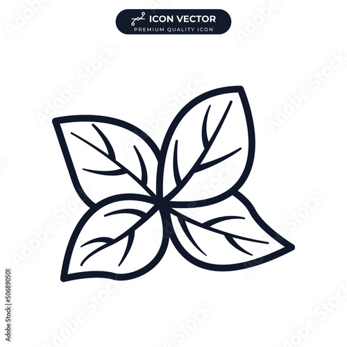 basil icon symbol template for graphic and web design collection logo vector illustration