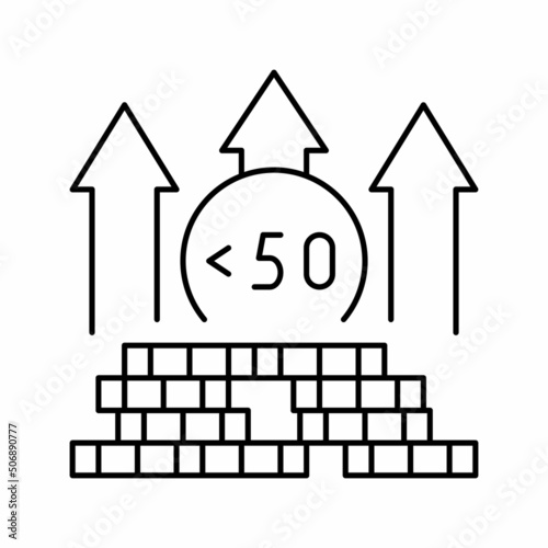 hyperinflation finance line icon vector illustration