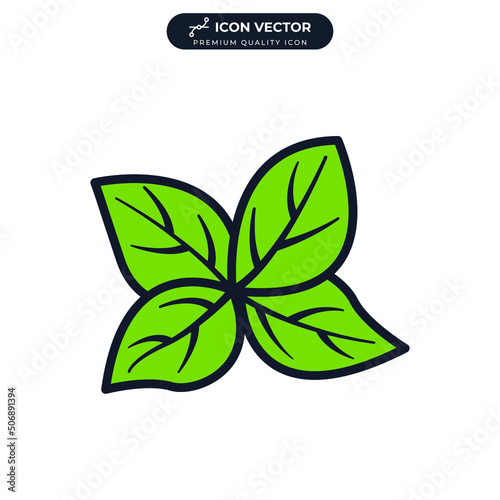 basil icon symbol template for graphic and web design collection logo vector illustration
