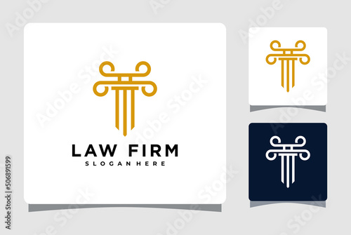 Law Firm Pillar Logo Template Design Inspiration