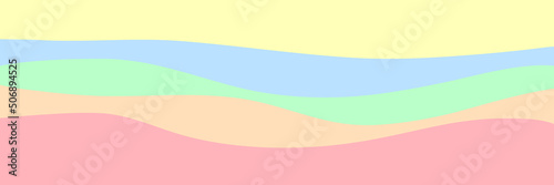 rainbow color pastel wave pattern vector illustration good for wallpaper, background, backdrop design, and design template