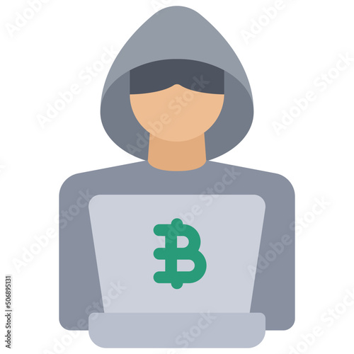 Bitcoin hacker Icon