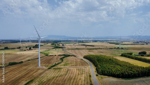 wind turbine with grey sky, guspini,south Sardinia
 photo