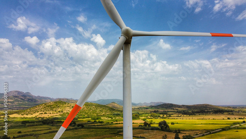 wind turbine with grey sky, guspini,south Sardinia
 photo