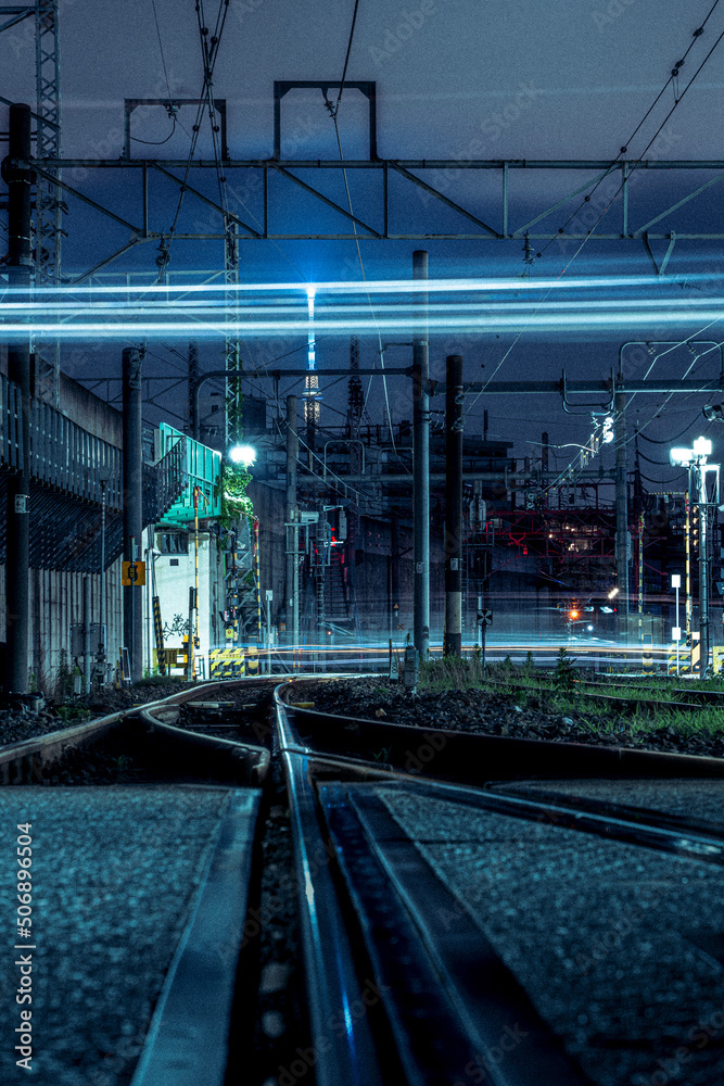 Naklejka premium station at night