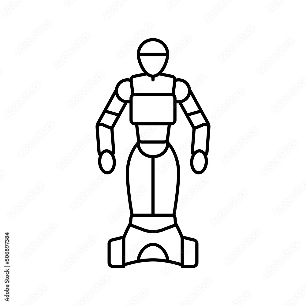 artificial robot line icon vector illustration artificial robot line icon vector illustration