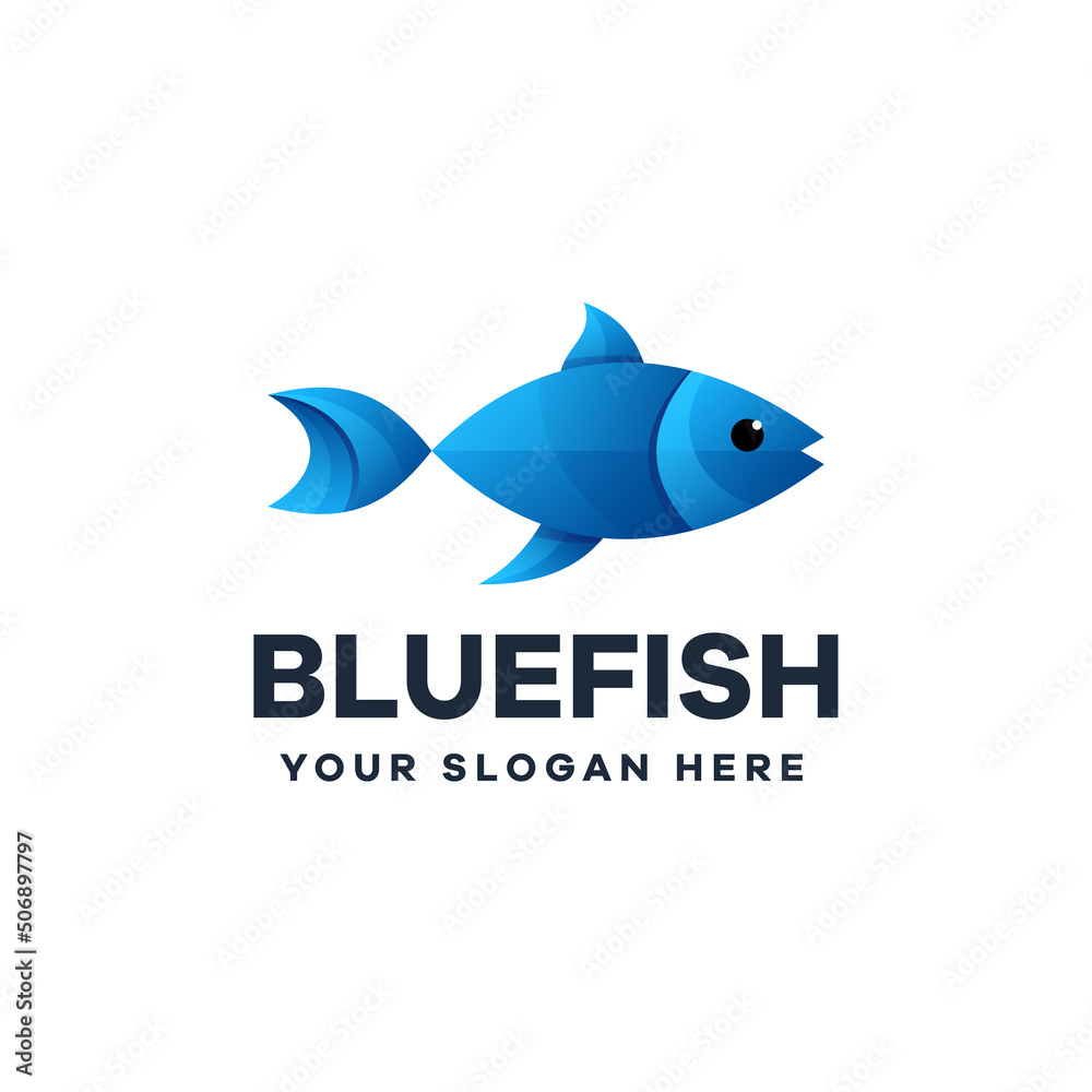 Fish Illustration Gradient Logo Fish Illustration Gradient Logo