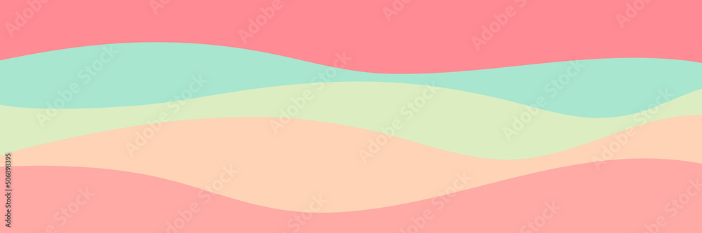 Fototapeta premium pastel color wave pattern vector illustration good for wallpaper, backdrop, background, web banner, and design template