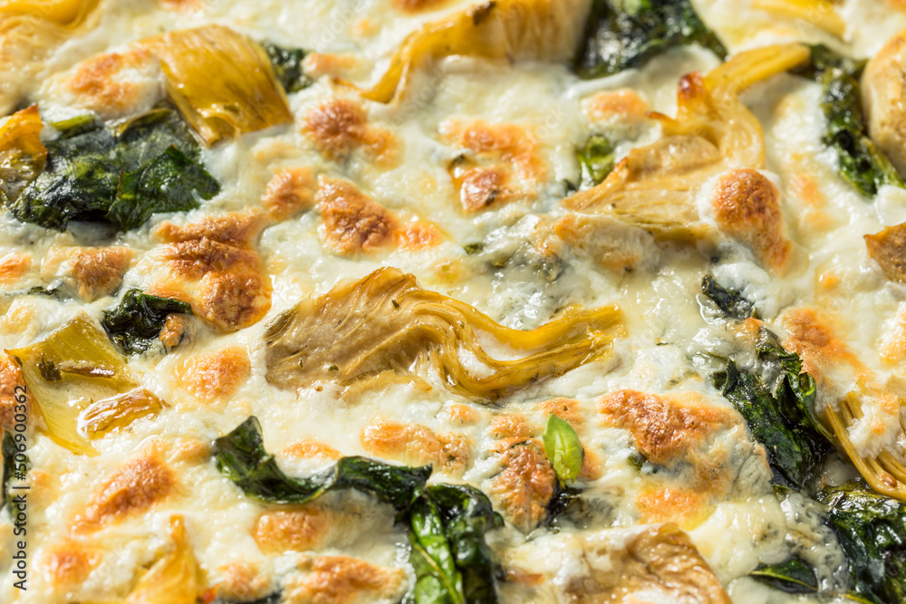 Homemade Italian Artichoke Spinach Pizza Homemade Italian Artichoke Spinach Pizza