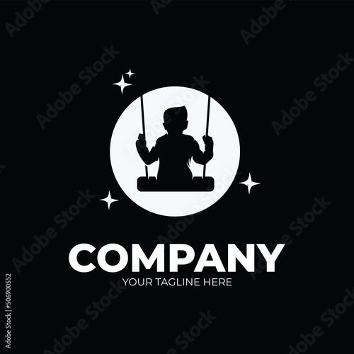 Child swing logo design inspiration