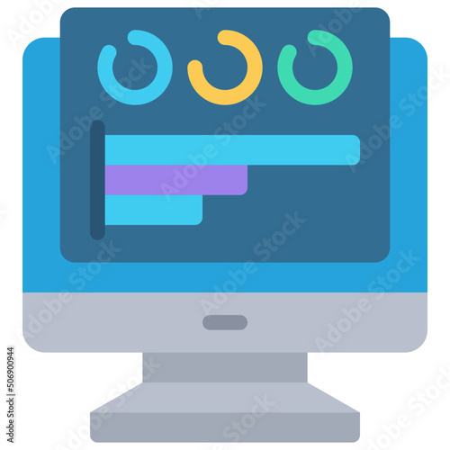 Computer Data Dashboard Icon