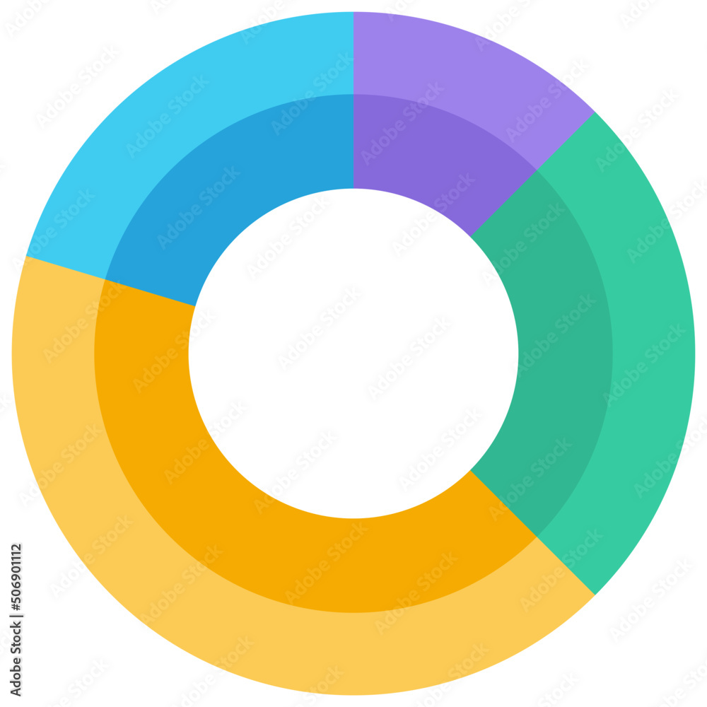 Obraz premium Double Size Pie Chart Icon