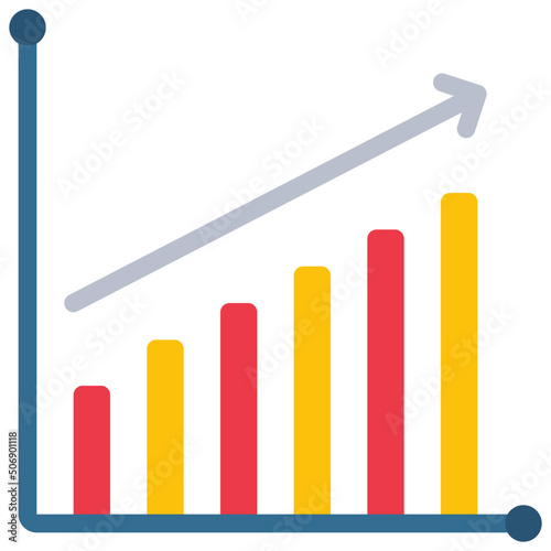 Positive Bar Graph Icon