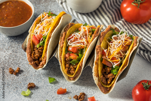 Homemade Double Stuffed Beef Tacos