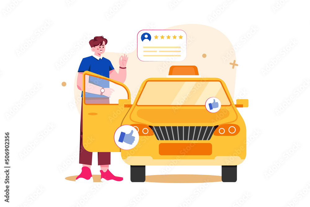 Young Boy Giving Feedback On The Car Service Young Boy Giving Feedback On The Car Service