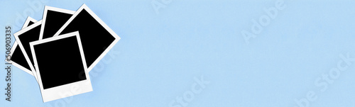 Obraz na płótnie Website header or banner design with polaroids