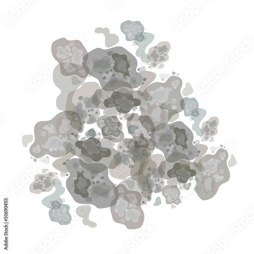 Toxic mildew spores. Stop black mold spots, vector art