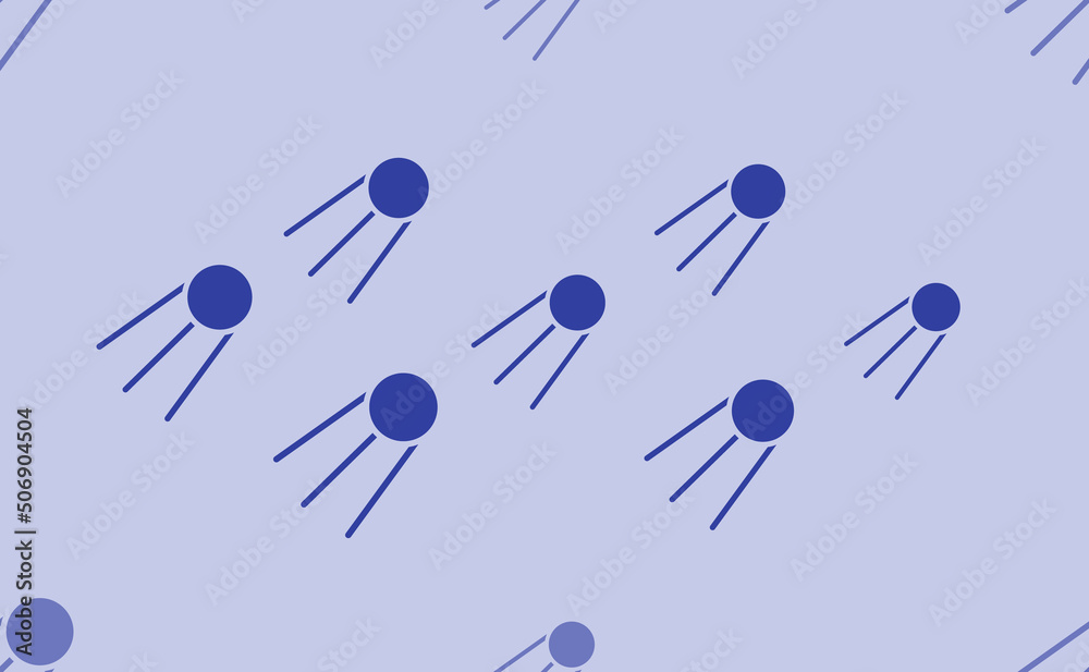 Seamless pattern of large isolated blue satellite symbols. The pattern is divided by a line of elements of lighter tones. Vector illustration on light blue background Seamless pattern of large isolated blue satellite symbols. The pattern is divided by a line of elements of lighter tones. Vector illustration on light blue background