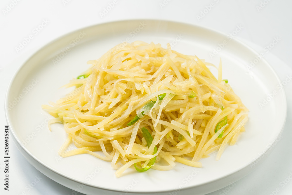 Special home-cooked vegetables with vinegar and shredded potatoes