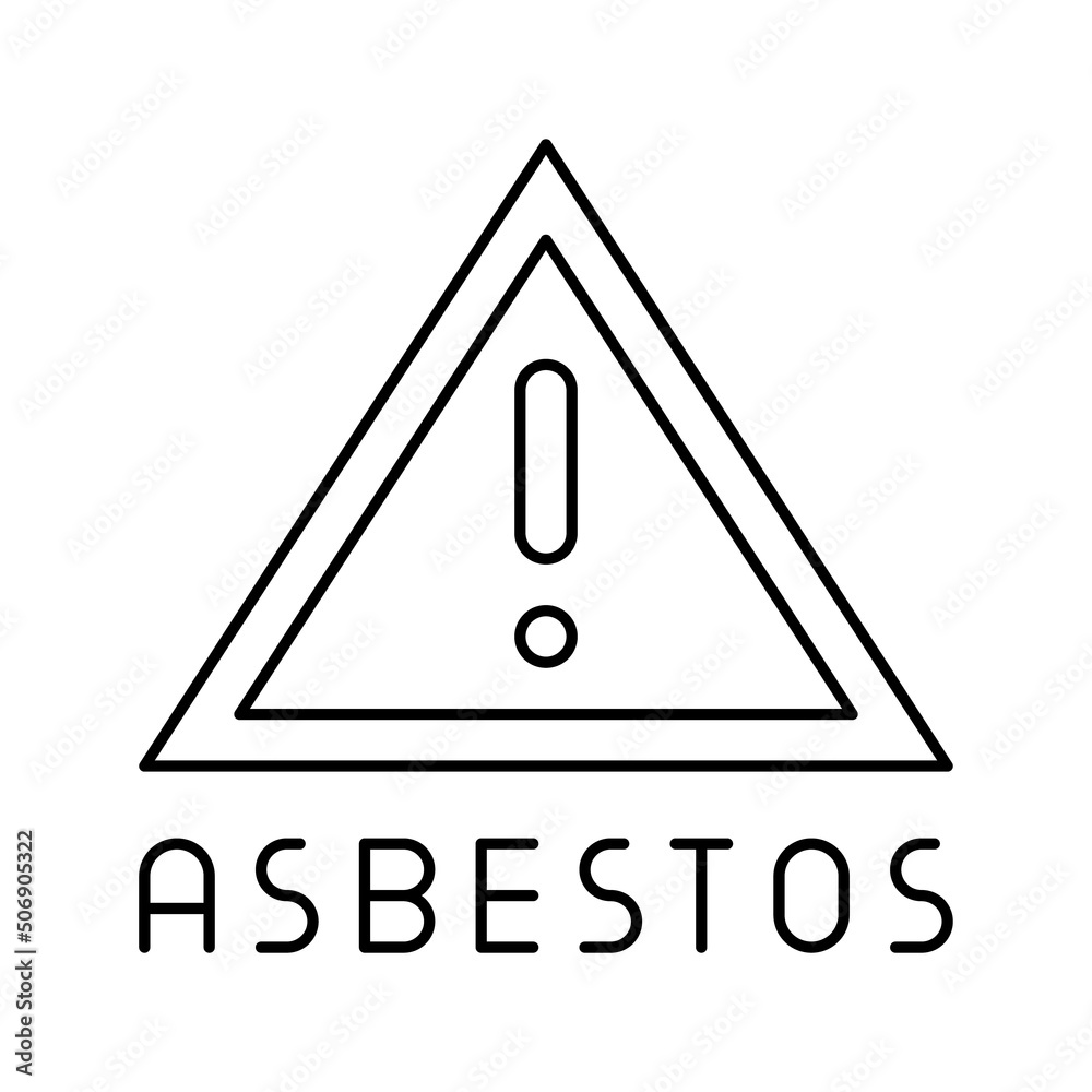 danger asbestos line icon vector illustration danger asbestos line icon vector illustration