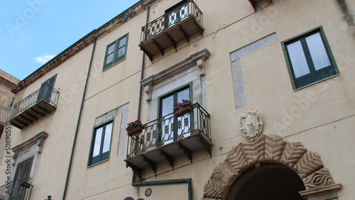 palace (Pirajno dei Baroni di Mandralisca) in cefalù in sicily (italy)  photo