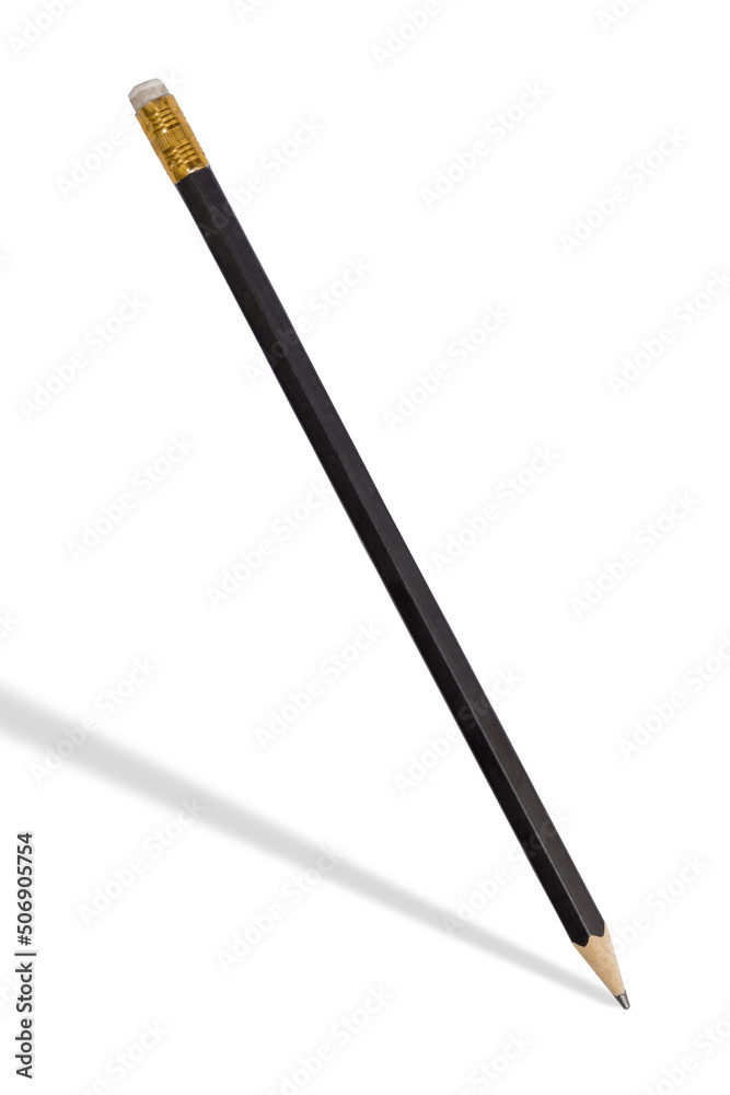 A separate black pencil on a white background. A separate black pencil on a white background.