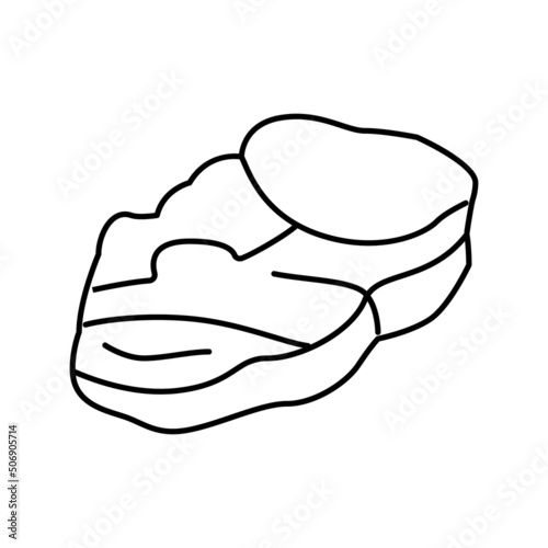 grill beef line icon vector illustration