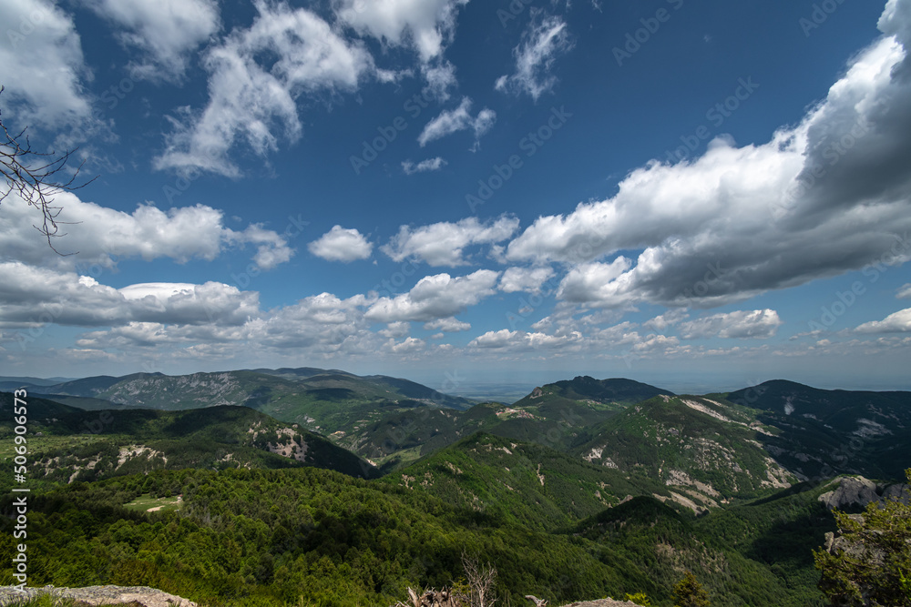 mountain landscape and blue sky