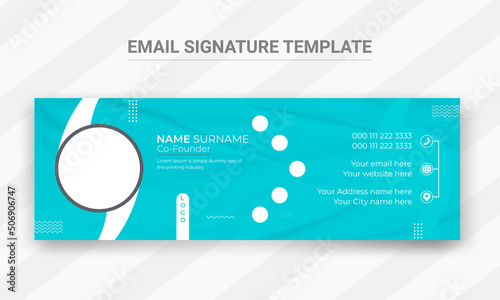 Professional Email signature template design. Modern and Creative email signature design. Corporate email signature.