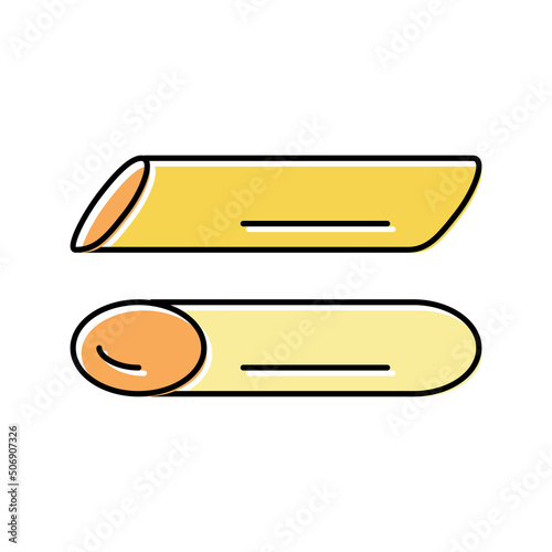 penne pasta color icon vector illustration