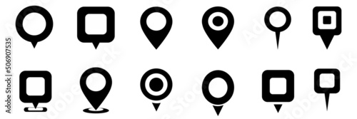 Set of bright map marker. Map pin colorful icons. jpeg image jpg illustration.
