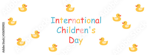 International Children's Day. Vector banner.