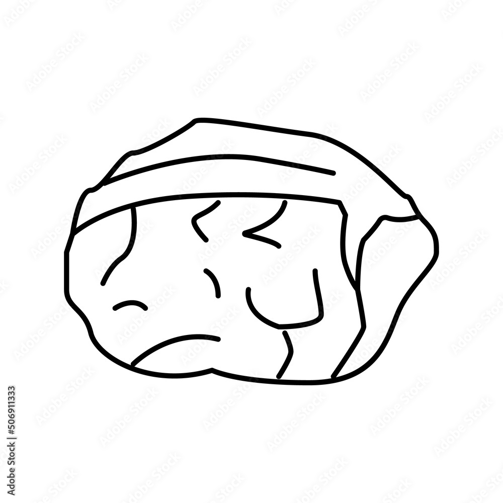 round beef meat line icon vector illustration round beef meat line icon vector illustration