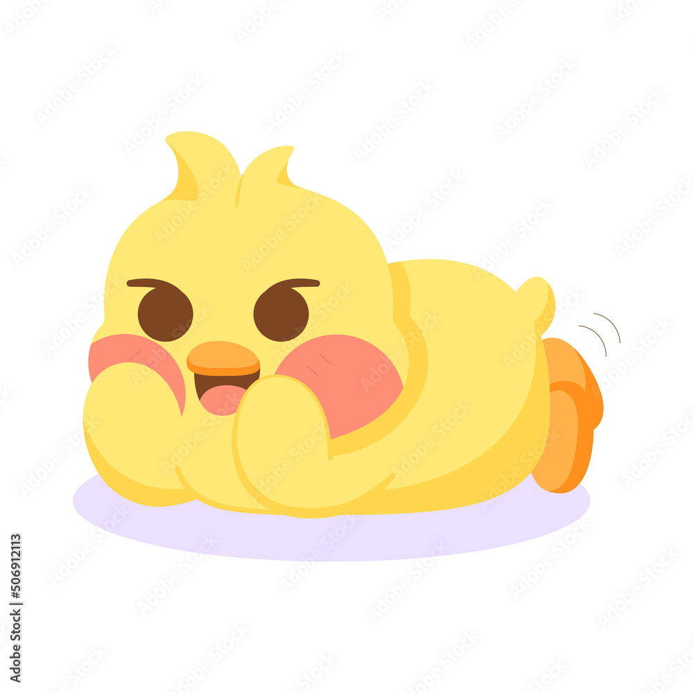 Isolated cute happy chick cartoon character Vector illustration Isolated cute happy chick cartoon character Vector illustration