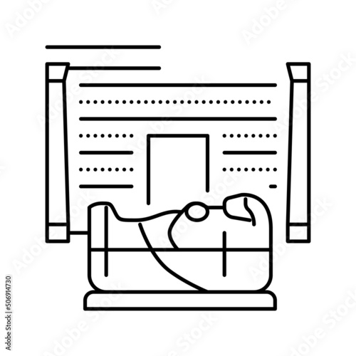 tomb pharaoh line icon vector illustration