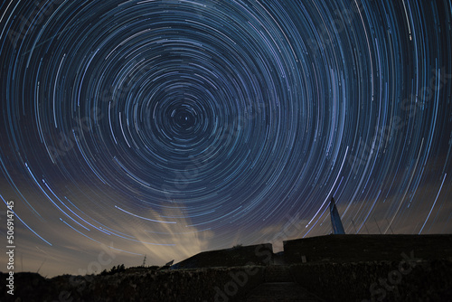startrail and monument