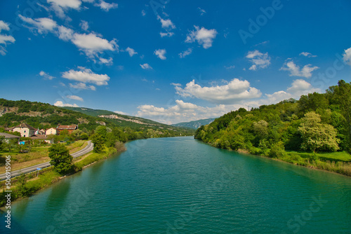 Fotografia Die Rhone bei Bregnier-Cordon in Frankreich