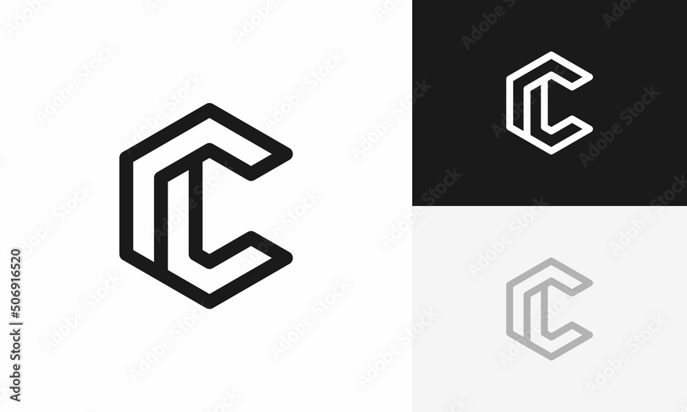 letter cl or lc initial logo design letter cl or lc initial logo design