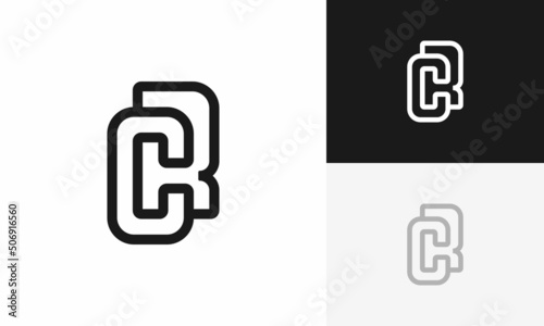 letter cr or rc initial logo design	