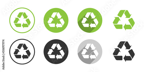 Vektor Recycling Symbole, verschiedene Varianten