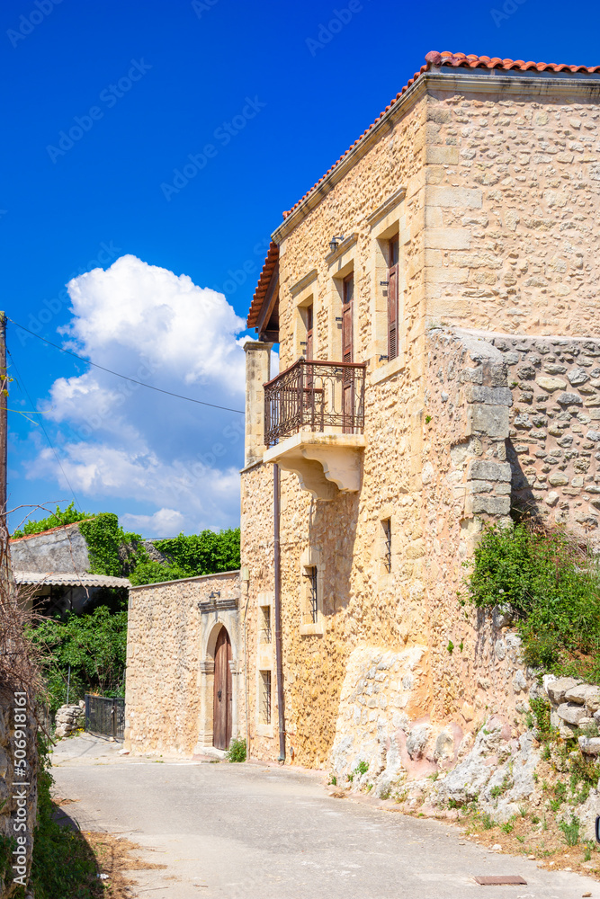 The old historical village of Roustika, Chania, Crete, Greece