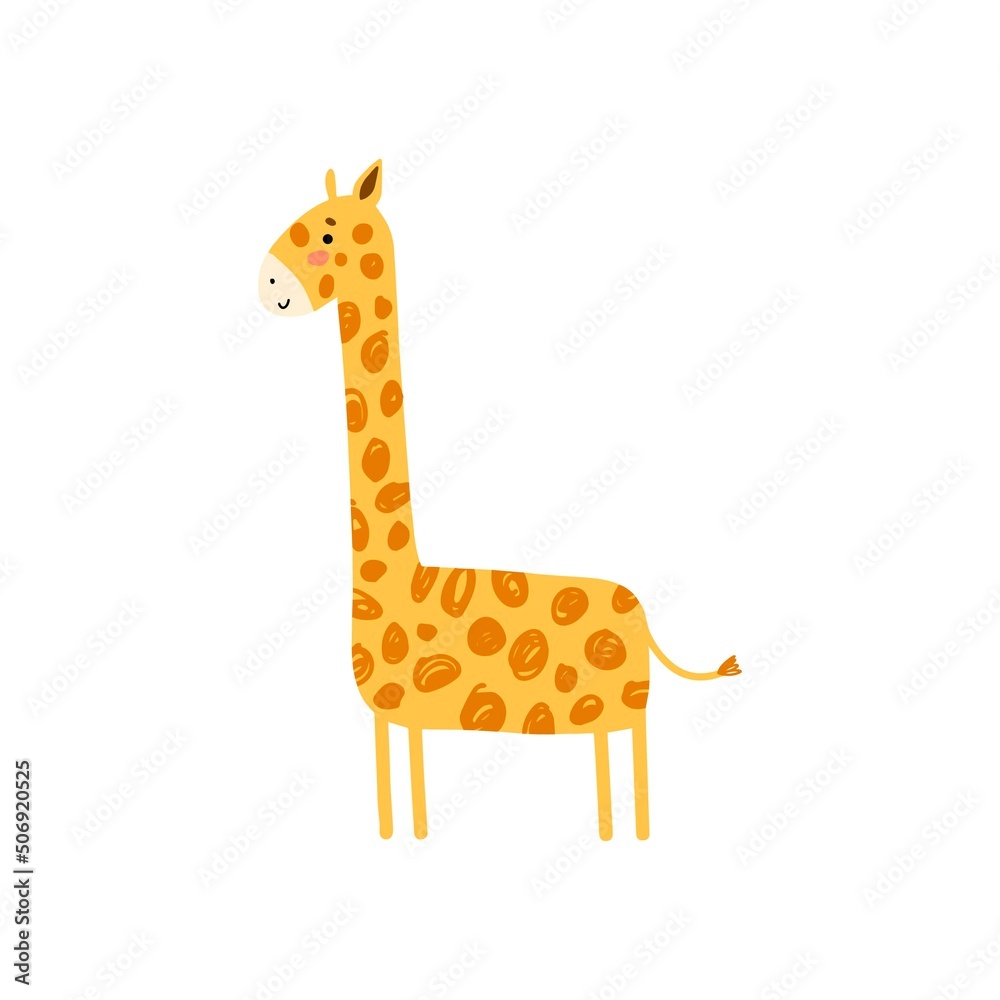 Vector children's illustration of cute giraffe Vector children's illustration of cute giraffe