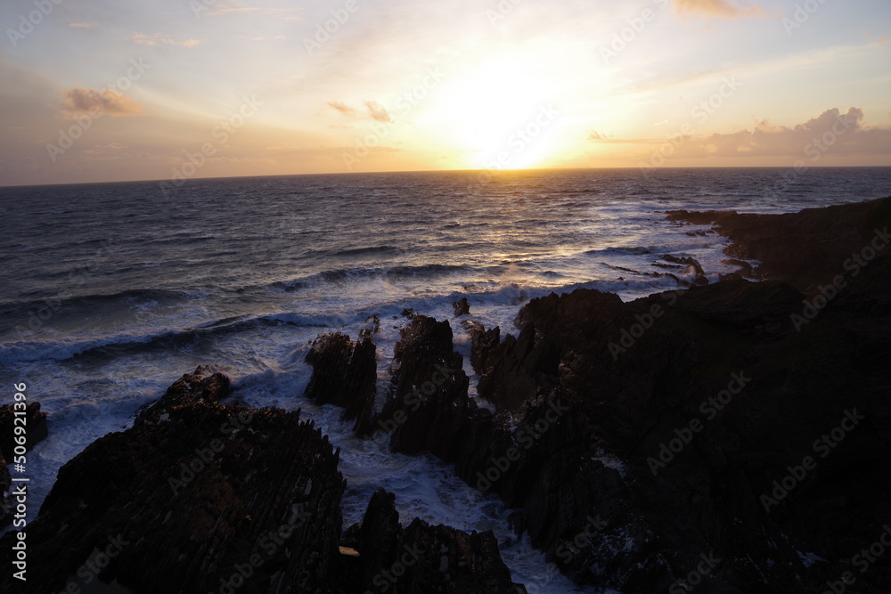 sunset over the sea