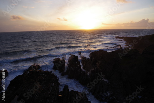 sunset over the sea