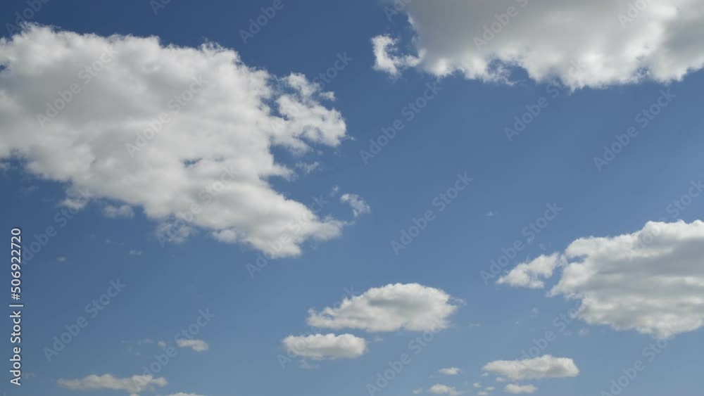 Time lapse of white clouds on blue sky Time lapse of white clouds on blue sky