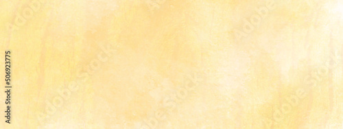 Pastel yellow or orange beige Aquarelle painted watercolor background with hand painted watercolor stain, Texture of defocused watercolor shaded yellow paper for any design and book cover.