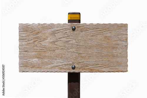 Blank weathered wood sign i...