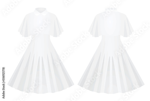White woman dress. vector illustration