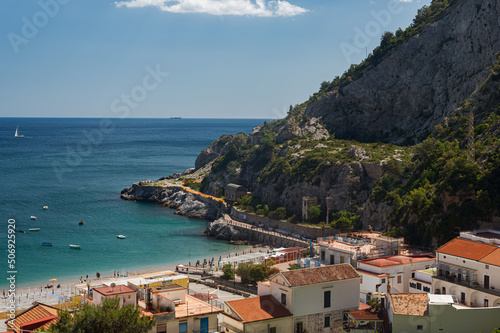 Sea view of the city of Erce  province of Salerno  Campania. Southern Italy.