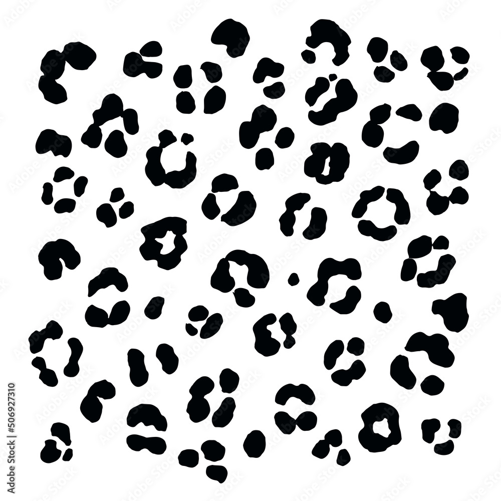 Leopard print vector illustrations set